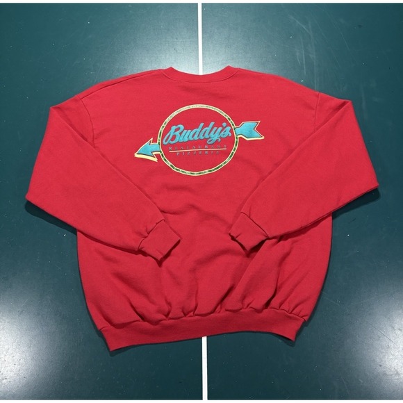 Lee Other - Vintage Buddy's Pizzeria Crewneck Sweatshirt Men XL Puff Print Detroit Pizza 80s
